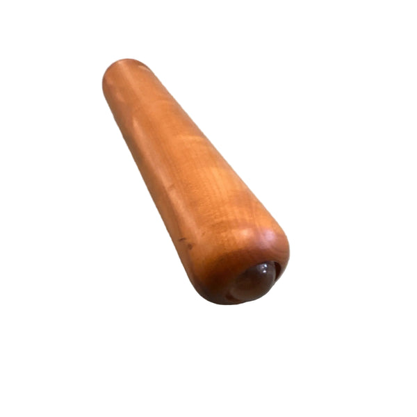 Handmade Wooden Kaleidoscope w Natural Wood Finish Smooth Cylindrical Body 