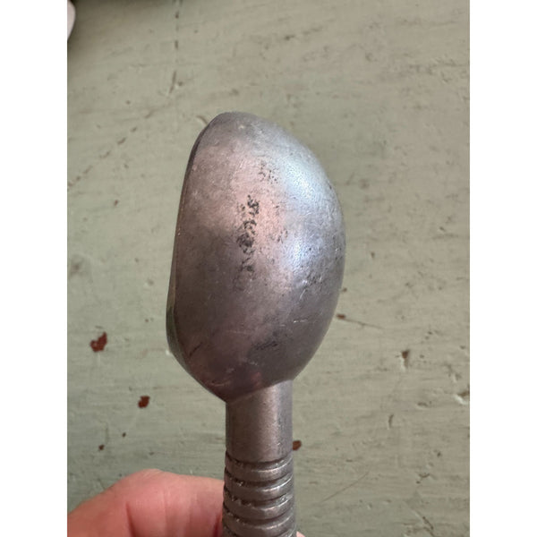 Vintage 1950s Aluminum Ice Cream Scoop With Ribbed Handle Design Durable Metal Tool