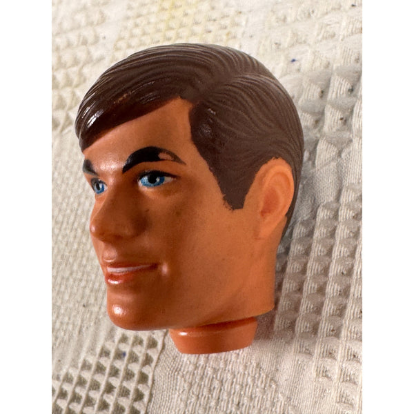 Ken Doll Replacement Head Brown Hair Blue Eyes Vintage 1968 Barbies Boyfriend