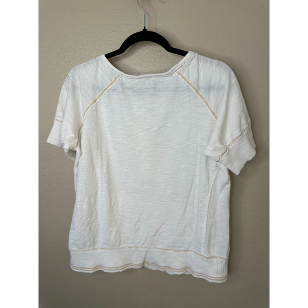 One Step Up Womens White Blouse