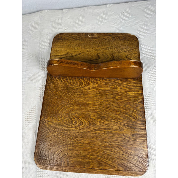 Hand Painted 1970s Wooden Lap Desk w Floral & Girl Artwork Vintage Writing Board