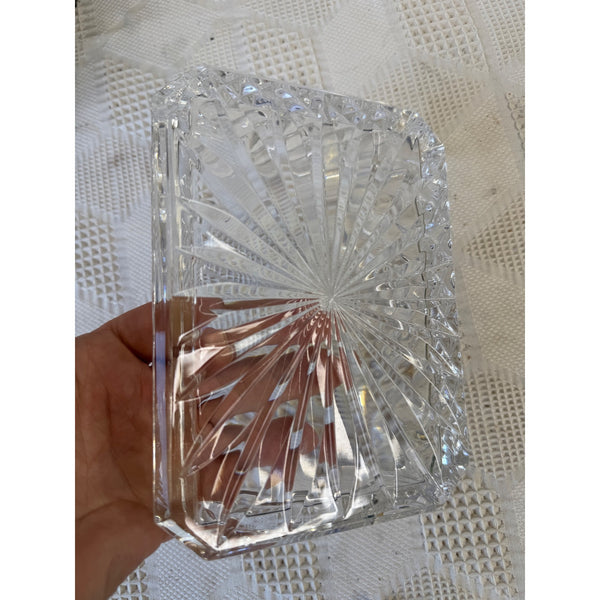 Waterford Westover Crystal Notepad Holder with Box  Made In Desk Decor Germany