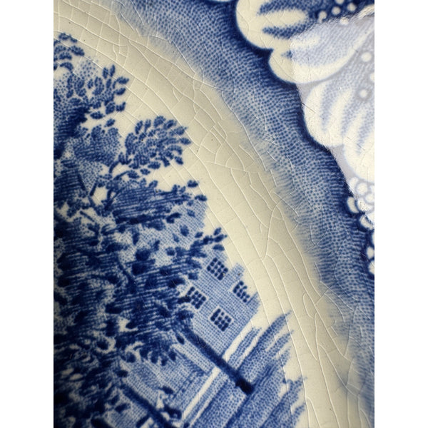 Enoch Wedgewood Liberty Blue 10" Ironstone Plates Set 7 Liberty Hall 1970s