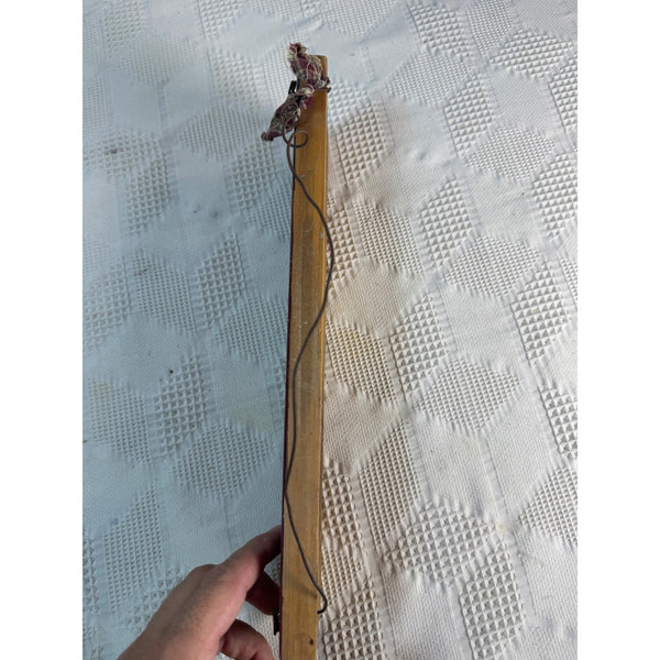 Rustic Handmade Wooden Patriotic Flag Wall Decor Wire Hanger Country Farmhouse