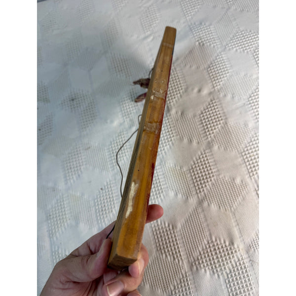 Rustic Handmade Wooden Patriotic Flag Wall Decor Wire Hanger Country Farmhouse