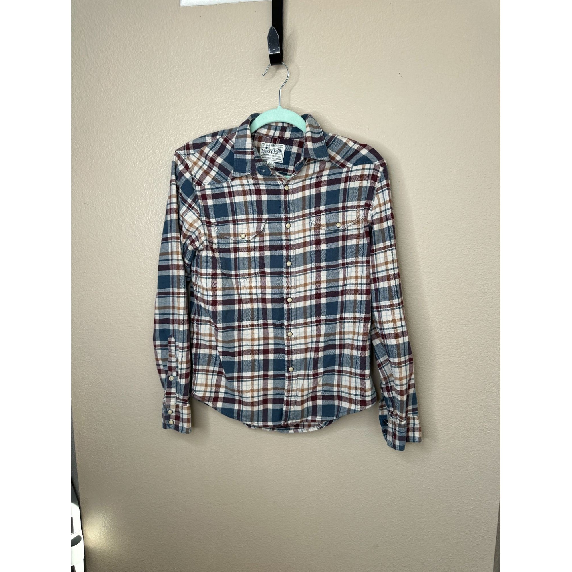 Lucky Brand Men's Teal Flannel