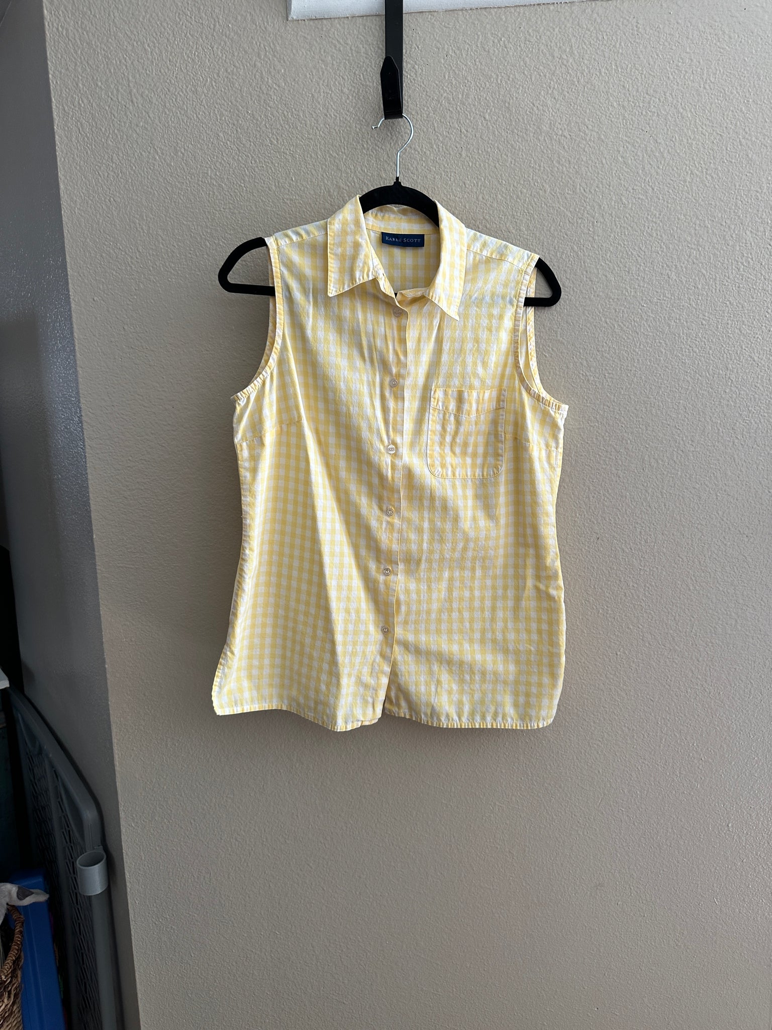 Karen Scott Yellow Sleeveless Blouse