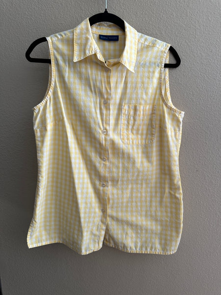 Karen Scott Yellow Sleeveless Blouse