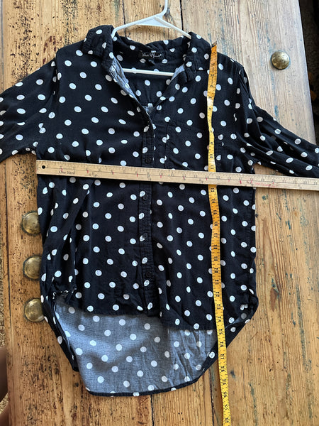 Velvet Heart Black Polka Dot Long Sleeve Blouse