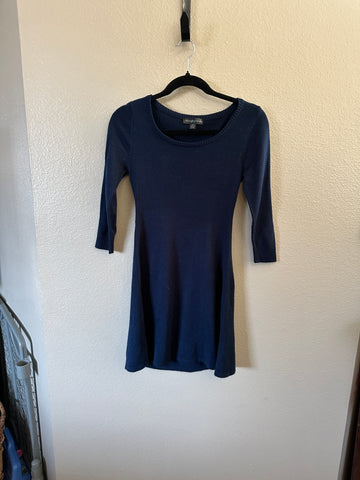 Midnight Doll Navy Blue Sweater Dress