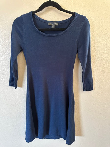 Midnight Doll Navy Blue Sweater Dress