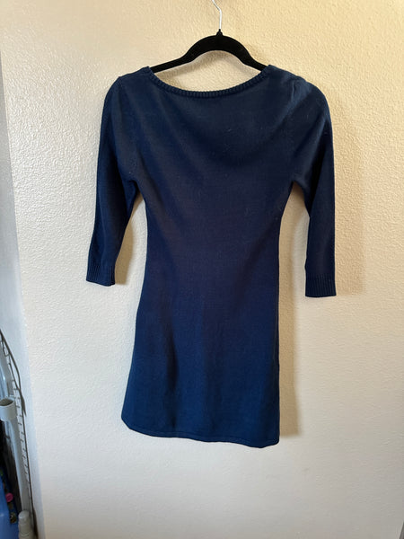 Midnight Doll Navy Blue Sweater Dress