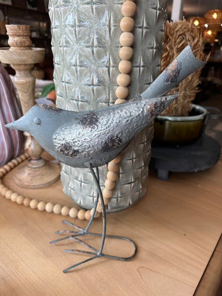 Rustic Grey Metal Birds