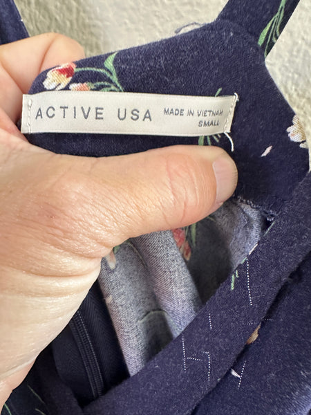 Active USA Blue Floral Dress