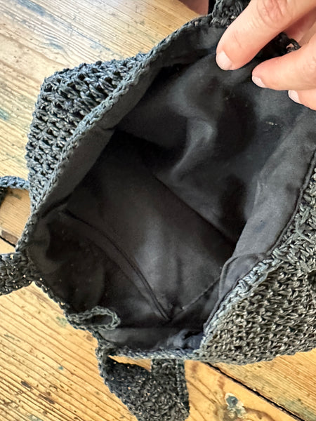 Black Paper Shoulder Purse