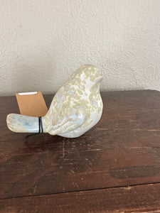 Stoneware Bird with Glaze