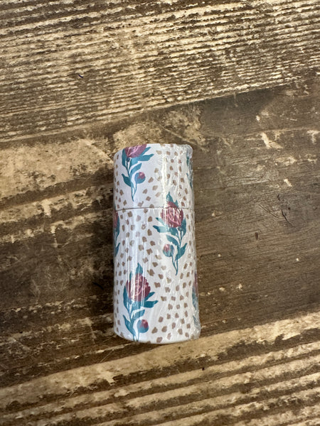 Safety Matches in Tube Matchbox with Floral Print