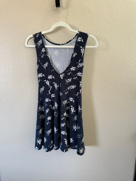 Forever 21 Navy Blue Floral Dress