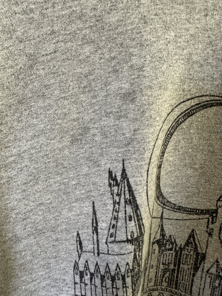 Gray Wizard Castle Graphic Sweatshirt