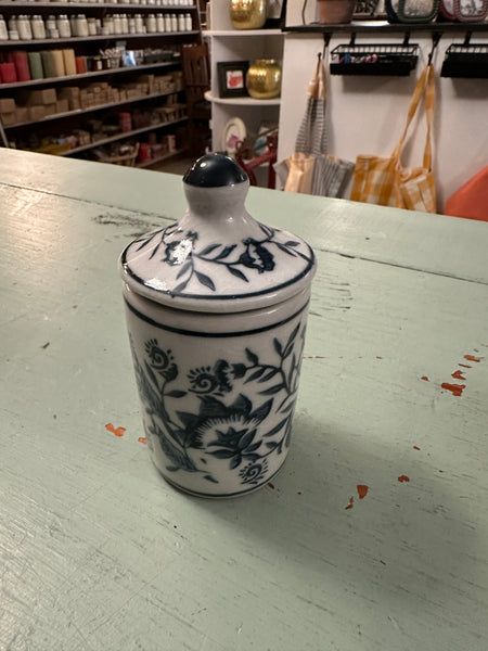 Hand-Painted Stoneware Spice Jar