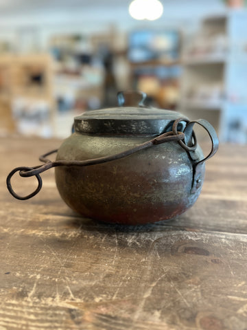 Antique Hand Pounded Copper Pot 1700s to 1800s