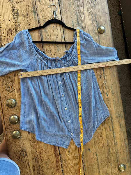 Be Cool Blue Off The Shoulders Blouse