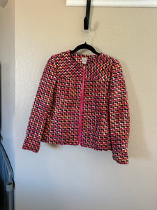 Chico's Zip Front Tweed Jacket