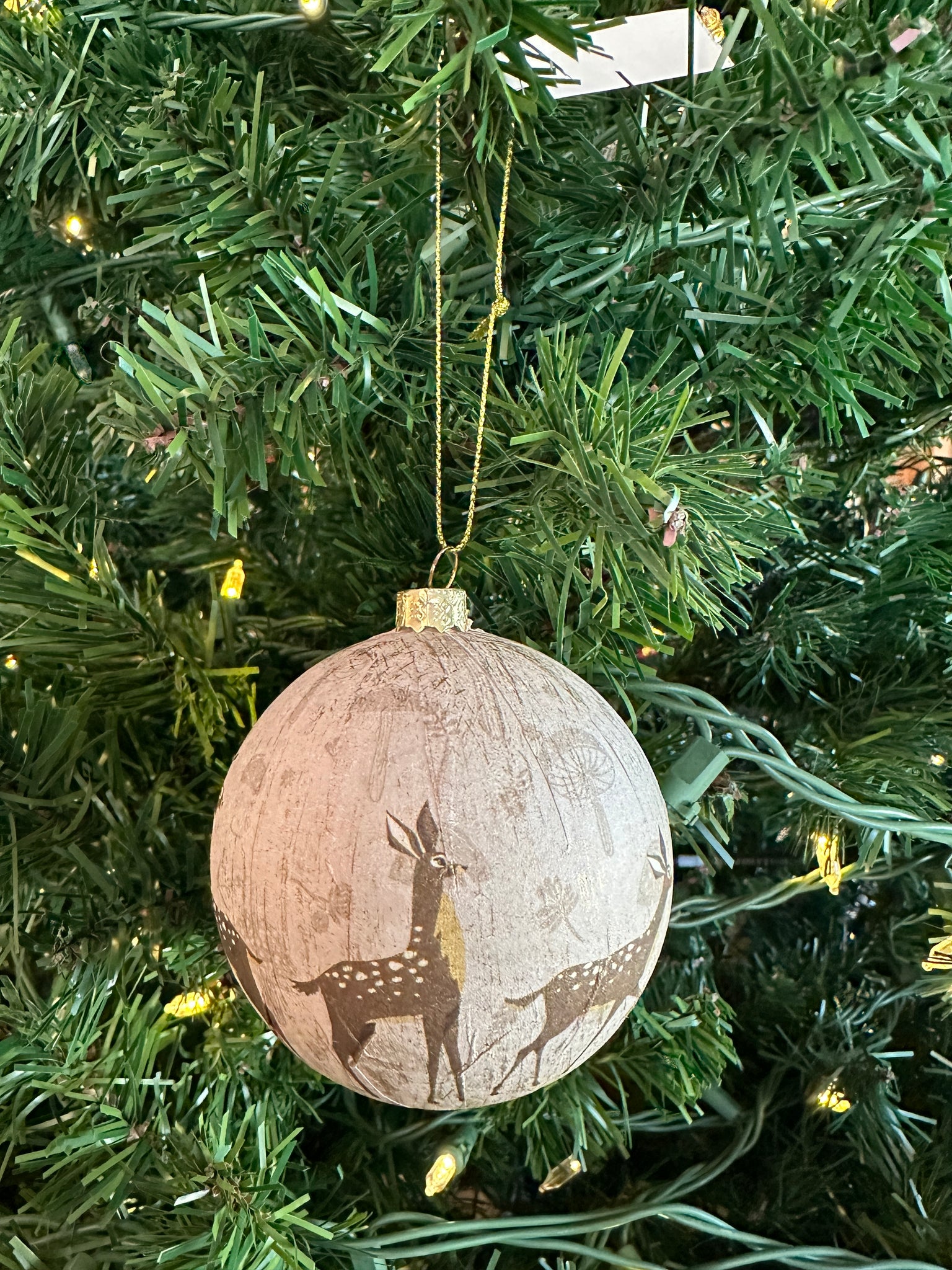3" Round Plastic & Paper Ball Ornament