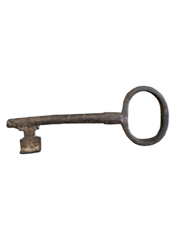 Large Antique 1700s Hand Forged Key