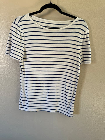 A New Day Blue Striped Blouse