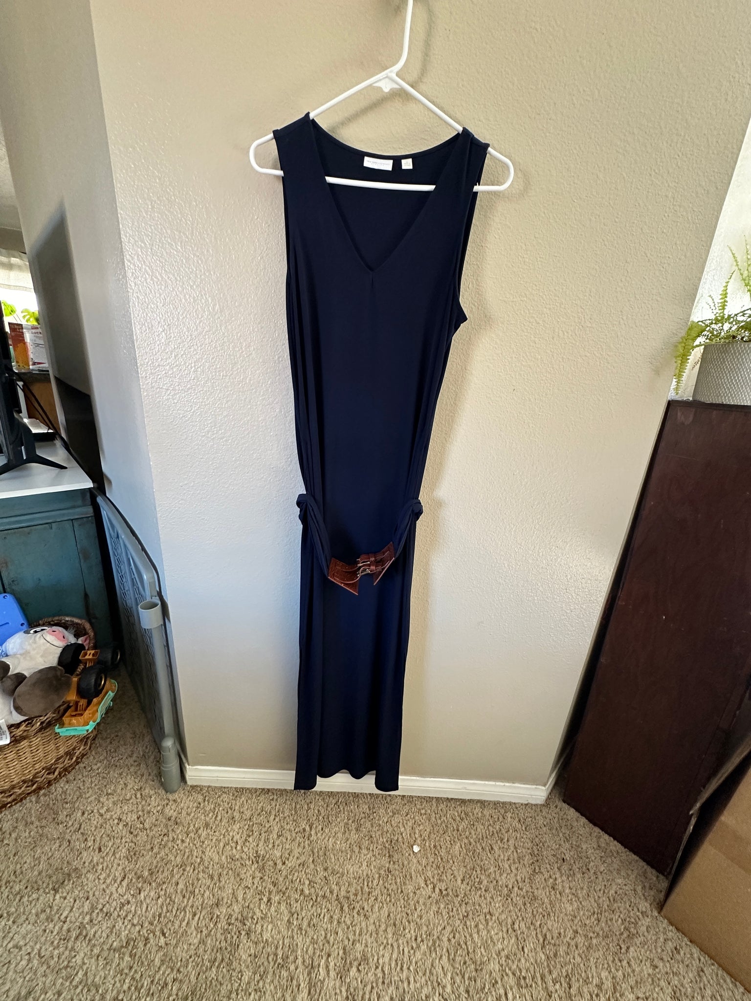 New York & Co Navy Blue Long Dress