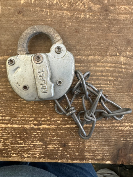 Vintage Adlake AT and SFS Railway Padlock c1940s