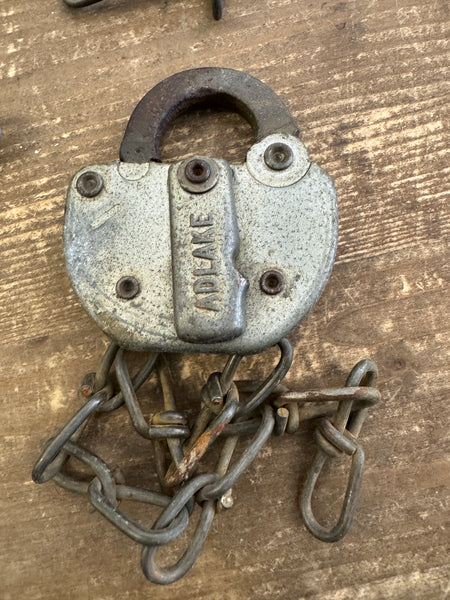 Vintage Adlake AT and SFS Railway Padlock c1940s