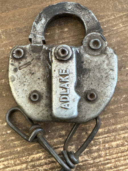 Vintage Adlake ATSFS RYS Railway Padlock c1940s