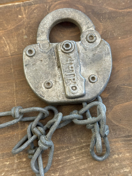 Vintage Adlake AT and SF Railway Padlock c1940s