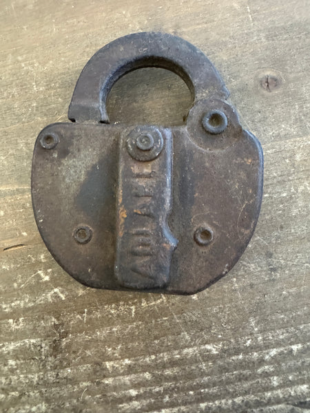 Vintage AT and SF RY Adlake Railway Padlock c1930s