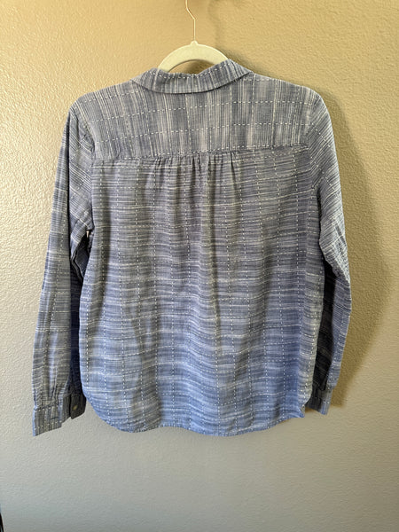 Loft Blue Long Sleeve Blouse