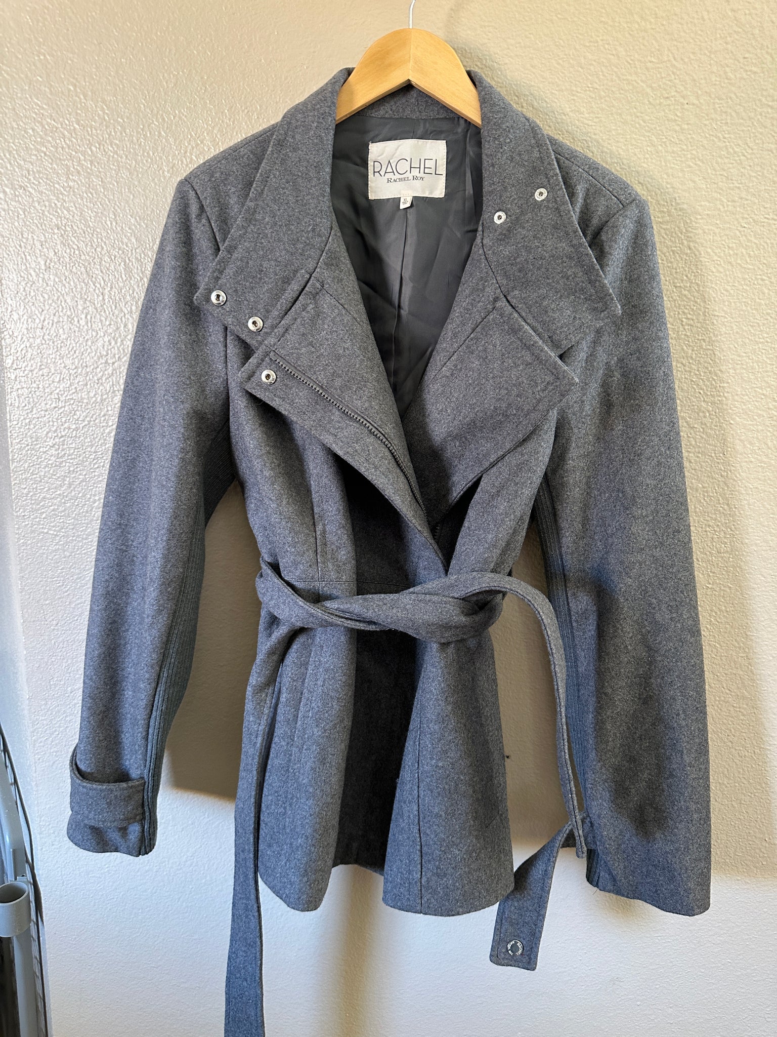 Rachel Roy Wool Blend Gray Coat