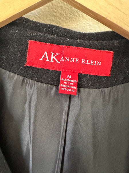 Anne Klein Hooded Wool Blend Heather Gray Coat