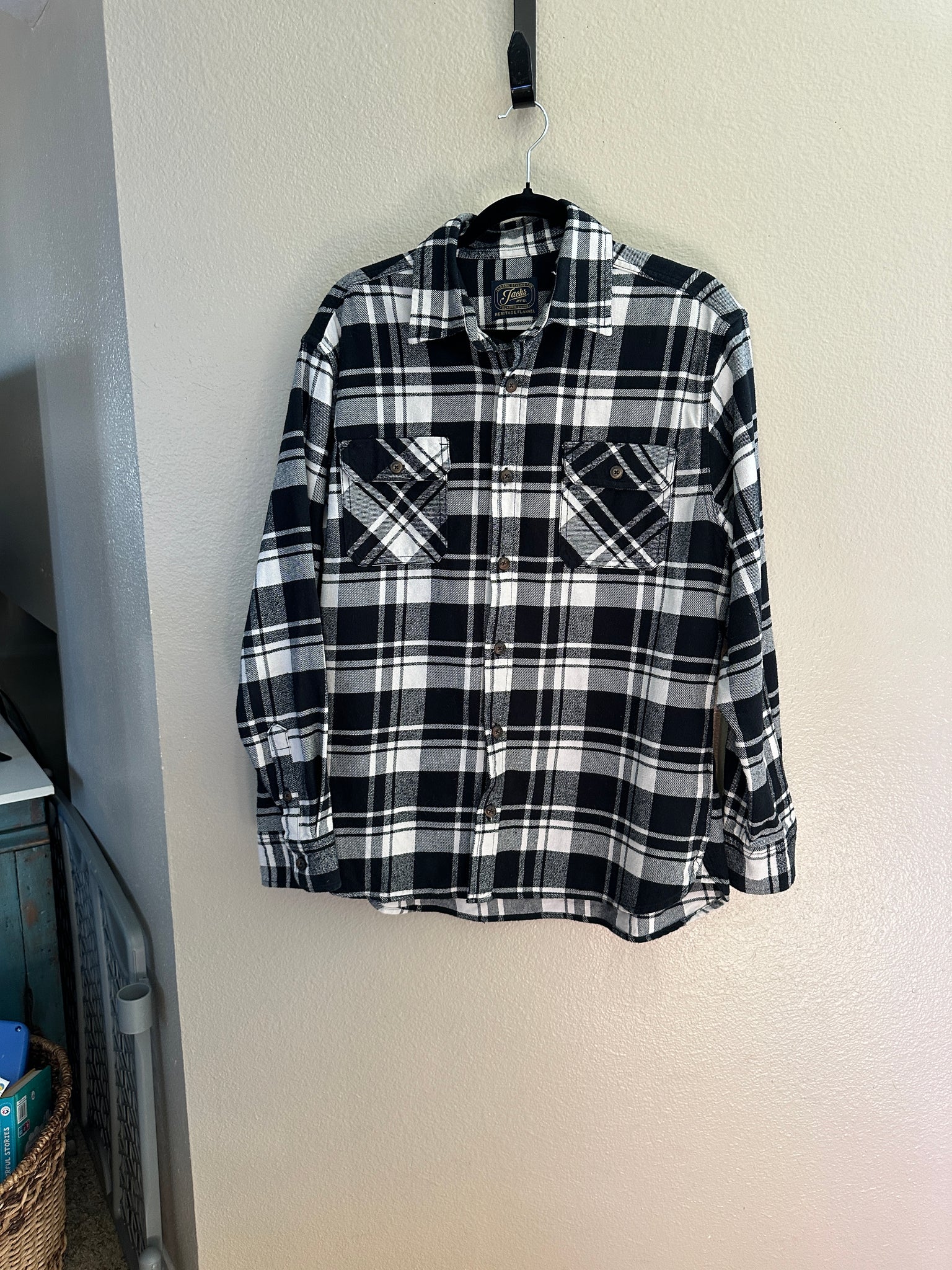 Jachs Mfg. Mens Heritage Black & White Flannel