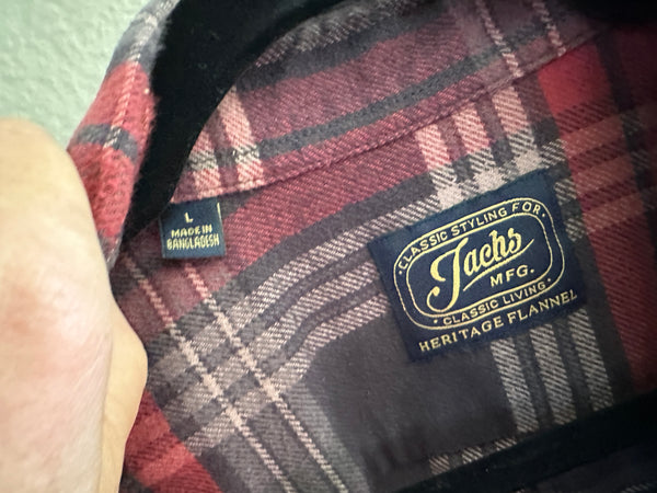 Jachs Mfg. Mens Heritage Black & Red Flannel