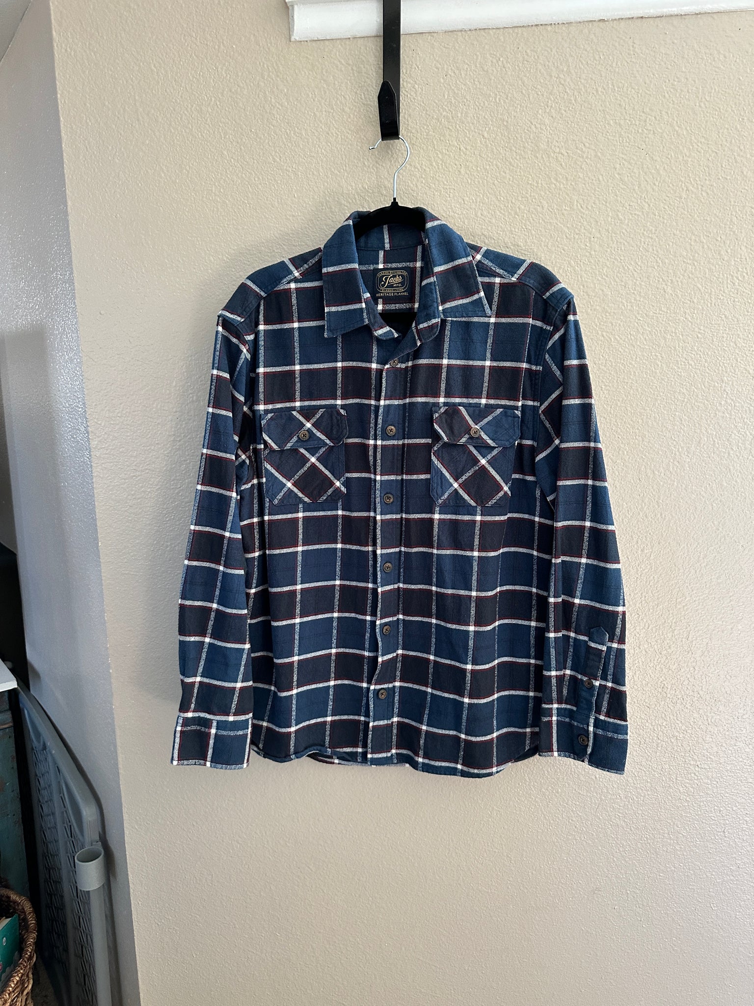 Jachs Mfg. Mens Heritage Blue & White Flannel