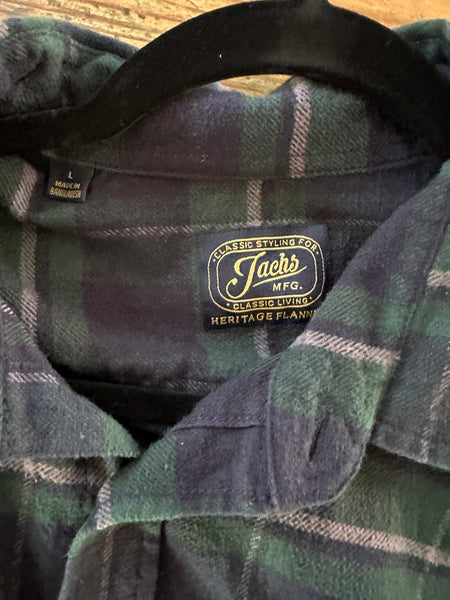 Jachs Mfg. Mens Heritage Blue & Green Flannel