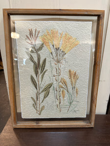 Framed Wall Decor with Floral