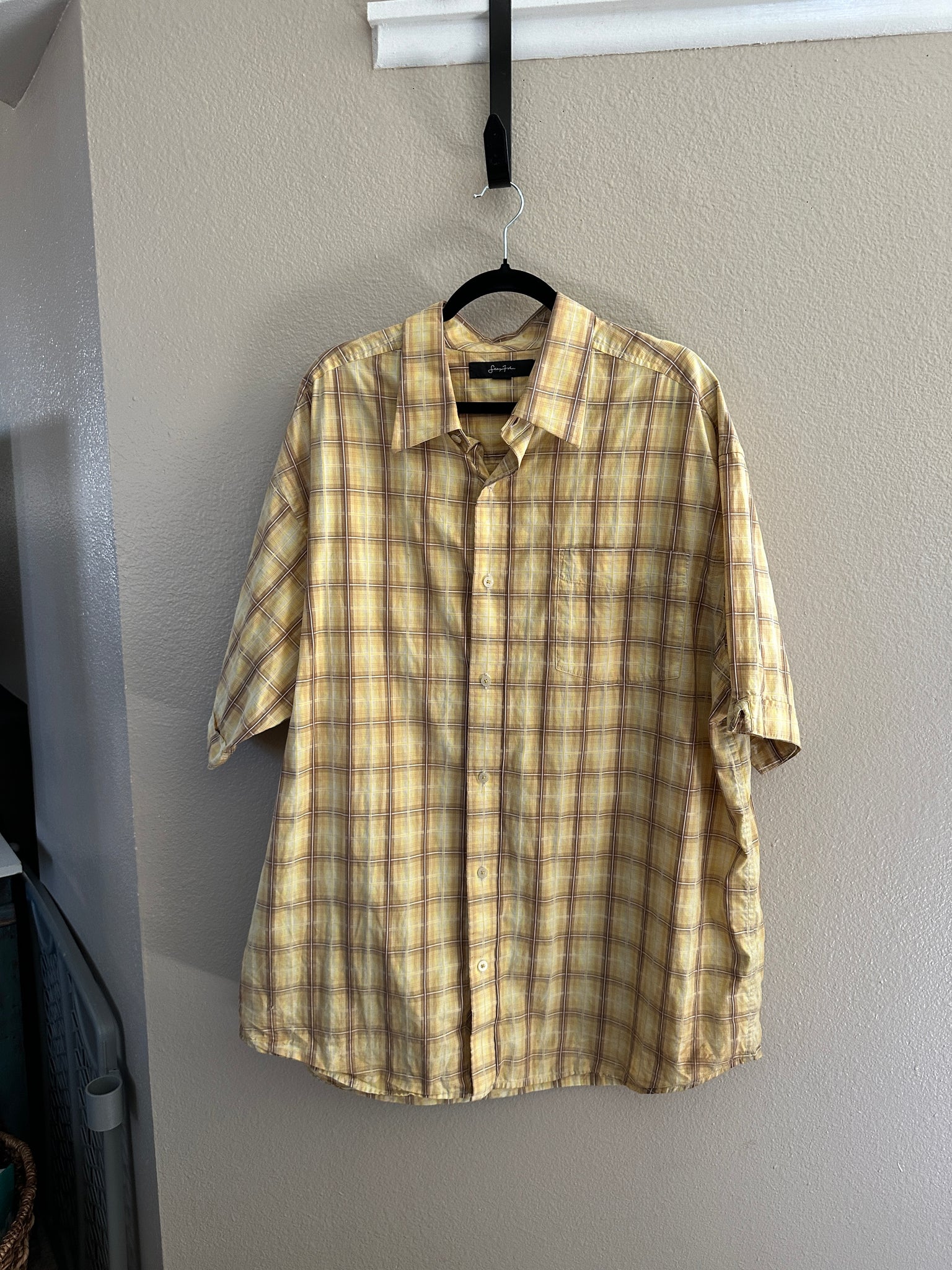 Sean John Yellow Button Down Shirt