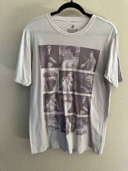 Bruce Lee Gray Graphic T-Shirt