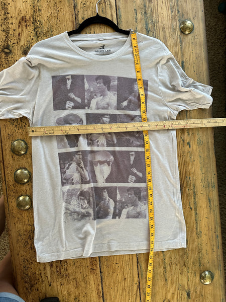 Bruce Lee Gray Graphic T-Shirt