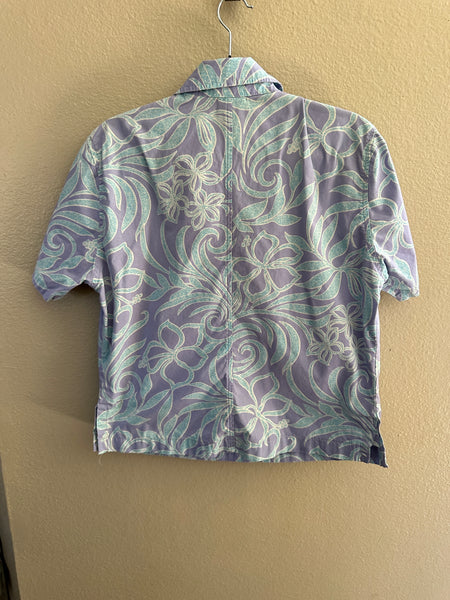 Go Barefoot Purple Hawaiian Women's Blouse