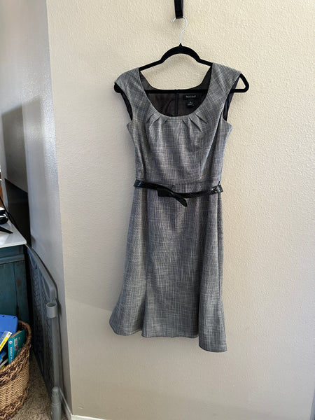 White House Black Market Gray Sleeveless Dress