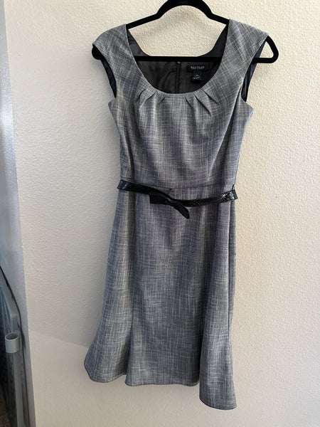 White House Black Market Gray Sleeveless Dress